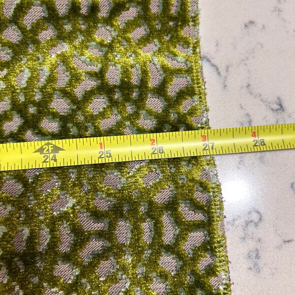 Jim Thompson KHAO ROM  Flocked Geometric Upholstery Fabric Sample 36x26 in - Picture 7 of 16